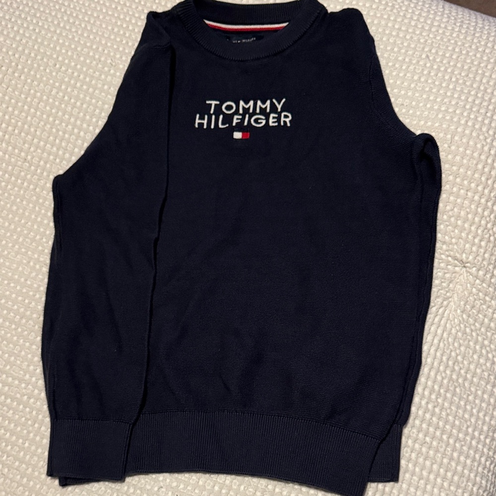 Tommy Hilfiger Men's Dark Blue Crewneck Sweater